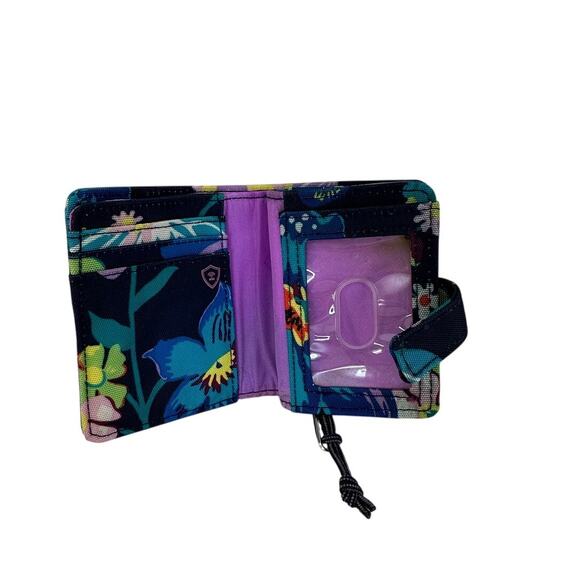 Vera Bradley Lighten Up RFID Small Wallet in Firefly Garden - Picture 3 of 8